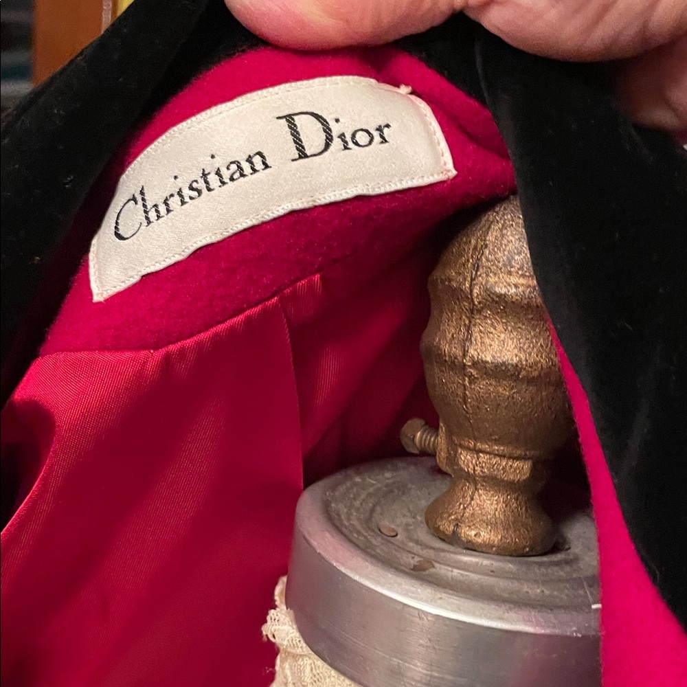 Dior Cherry Red and Black Trench Coat - Picture 8 of 9